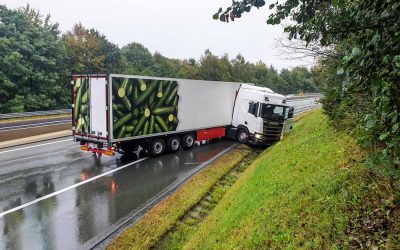 LKW-Unfall auf der Autobahn